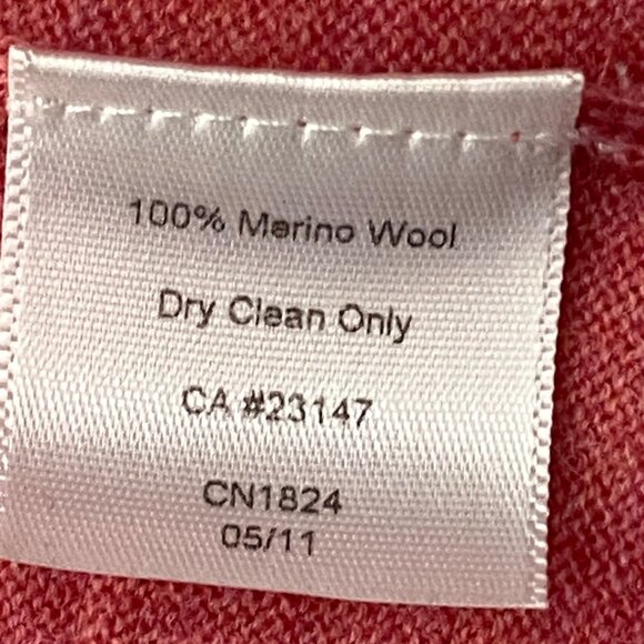 Talbots Pure Italian Merino Wool Open Cardigan Sweater XS Dusty Rose - Picture 4 of 7